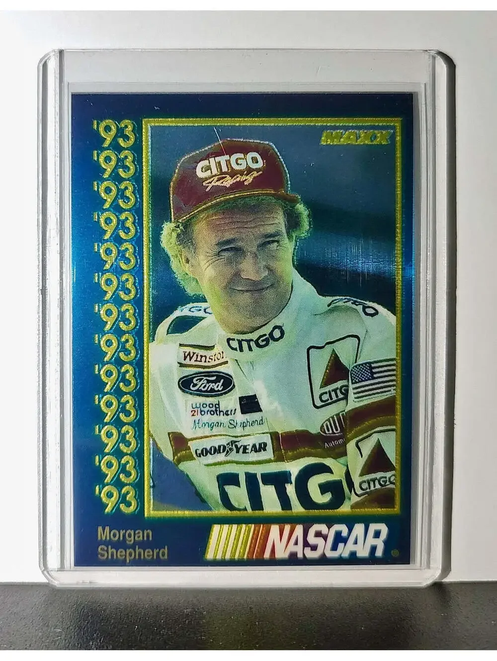 Morgan Shepherd 1993 Maxx Premier Plus Racing #21 NASCAR Wood Brothers Racing